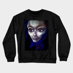 Jrooti&#39;s Blue Silk Scarf Crewneck Sweatshirt